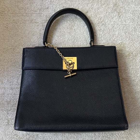 Vintage Celine Navy Top Handle Bag